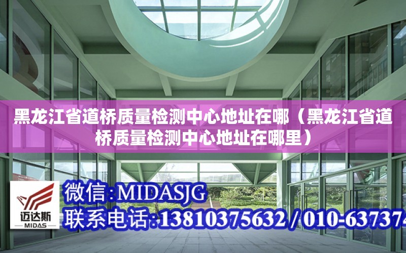 黑龙江省道桥质量检测中心地址在哪（黑龙江省道桥质量检测中心地址在哪里）