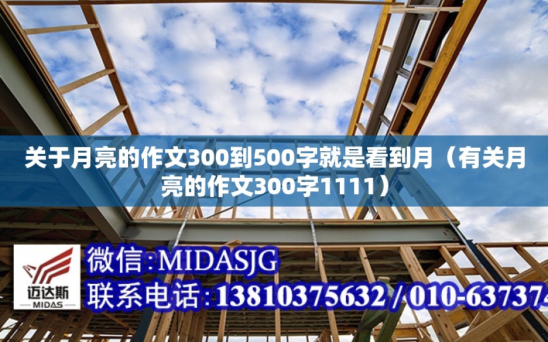 关于月亮的作文300到500字就是看到月（有关月亮的作文300字1111）