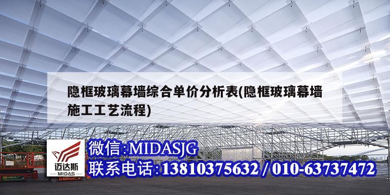 隐框玻璃幕墙综合单价分析表(隐框玻璃幕墙施工工艺流程)