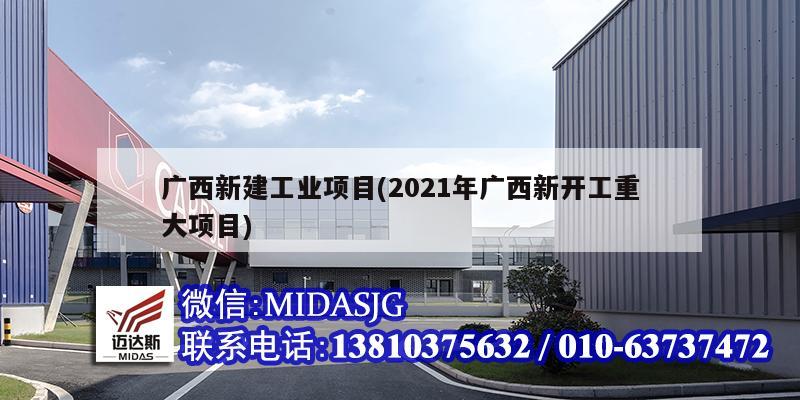 广西新建工业项目(2021年广西新开工重大项目)