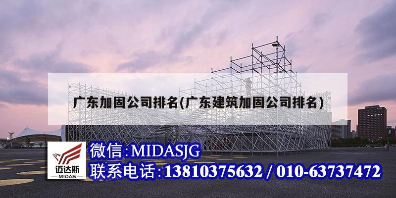 广东加固公司排名(广东建筑加固公司排名)