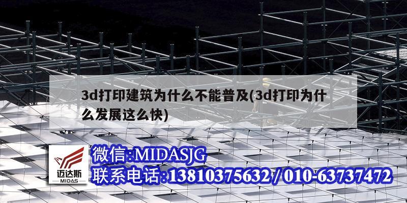 3d打印建筑为什么不能普及(3d打印为什么发展这么快)