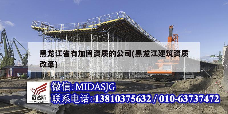 黑龙江省有加固资质的公司(黑龙江建筑资质改革)