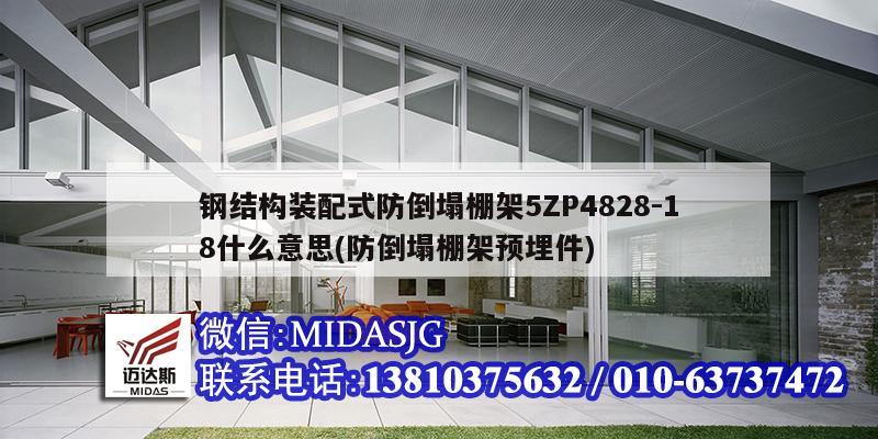 钢结构装配式防倒塌棚架5ZP4828-18什么意思(防倒塌棚架预埋件)