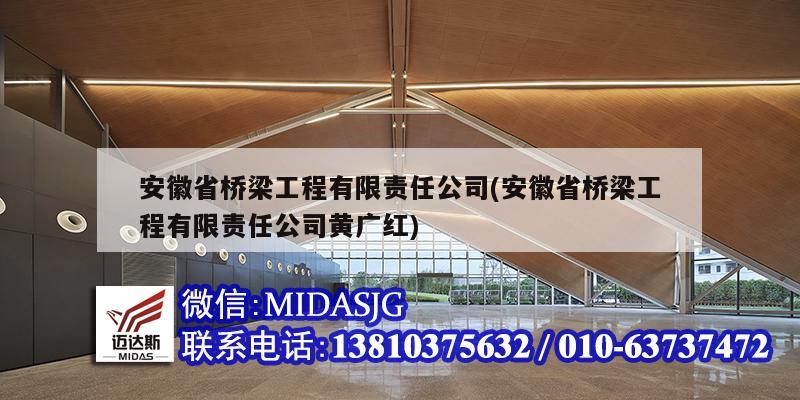 安徽省桥梁工程有限责任公司(安徽省桥梁工程有限责任公司黄广红)