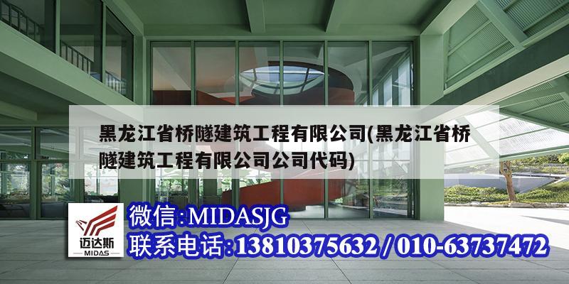 黑龙江省桥隧建筑工程有限公司(黑龙江省桥隧建筑工程有限公司公司代码)