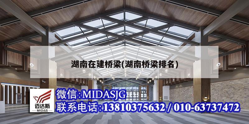 湖南在建桥梁(湖南桥梁排名)